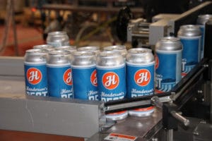 Lorpon Labels works with Henderson Brewing to label cans